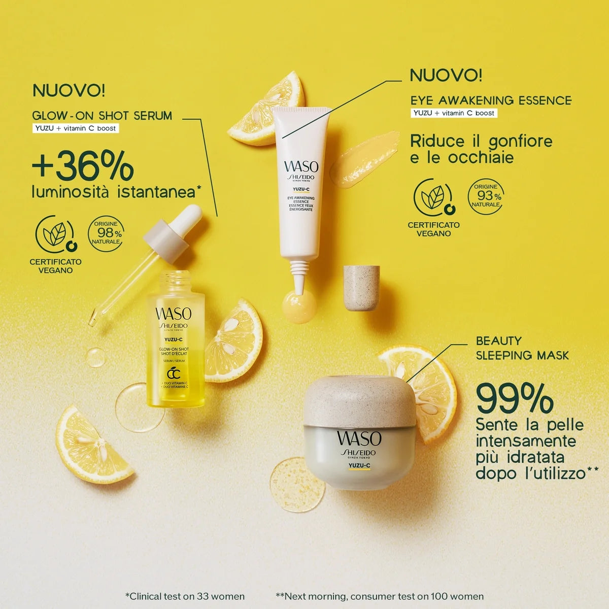 WASO Yuzu-C Eye Awakening Essence Essenza Contorno Occhi